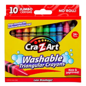 10 Crayones Triangulares Jumbo Cra-Z-Art