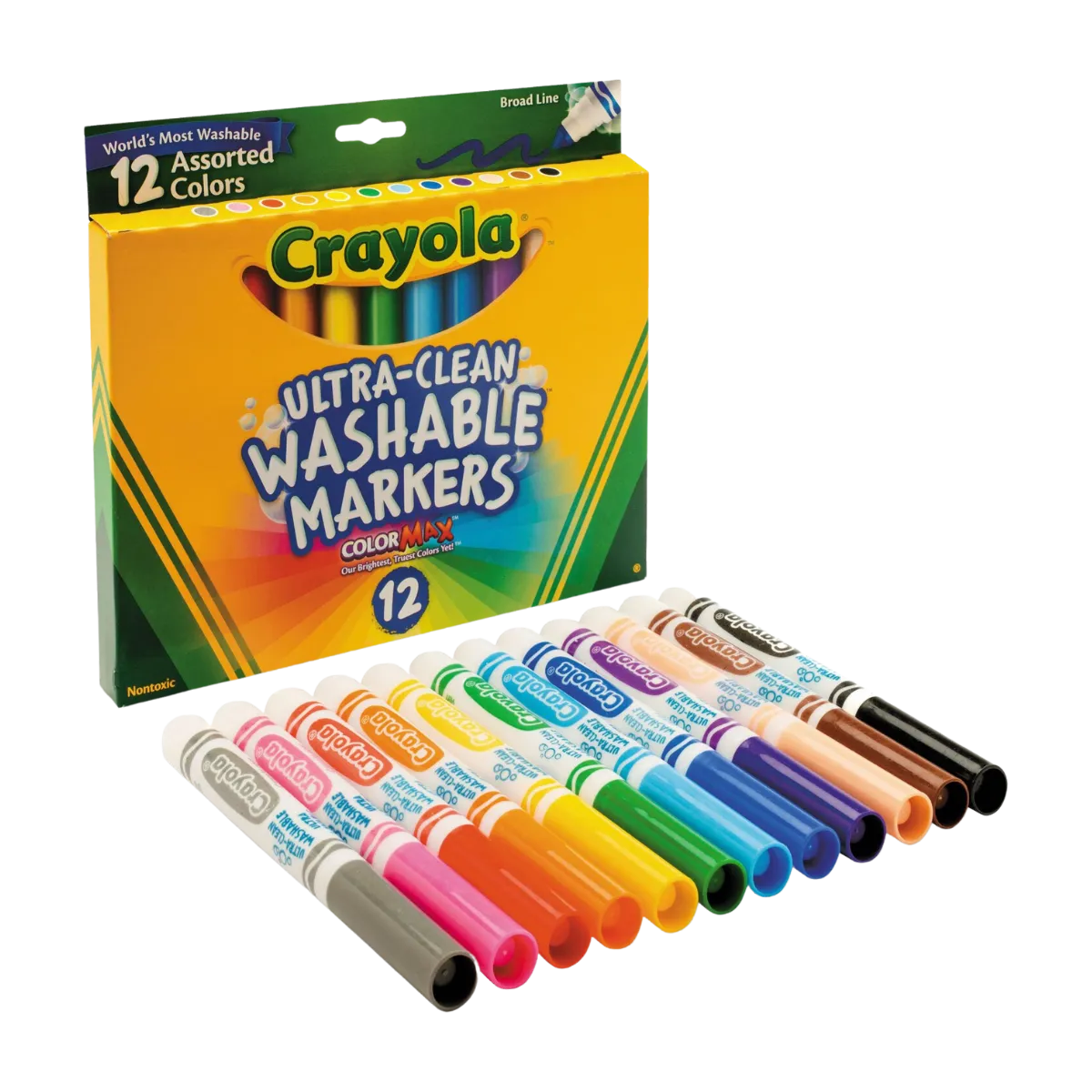 12 Ultra-Clean Washable Markers