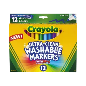 12 Ultra-Clean Washable Markers