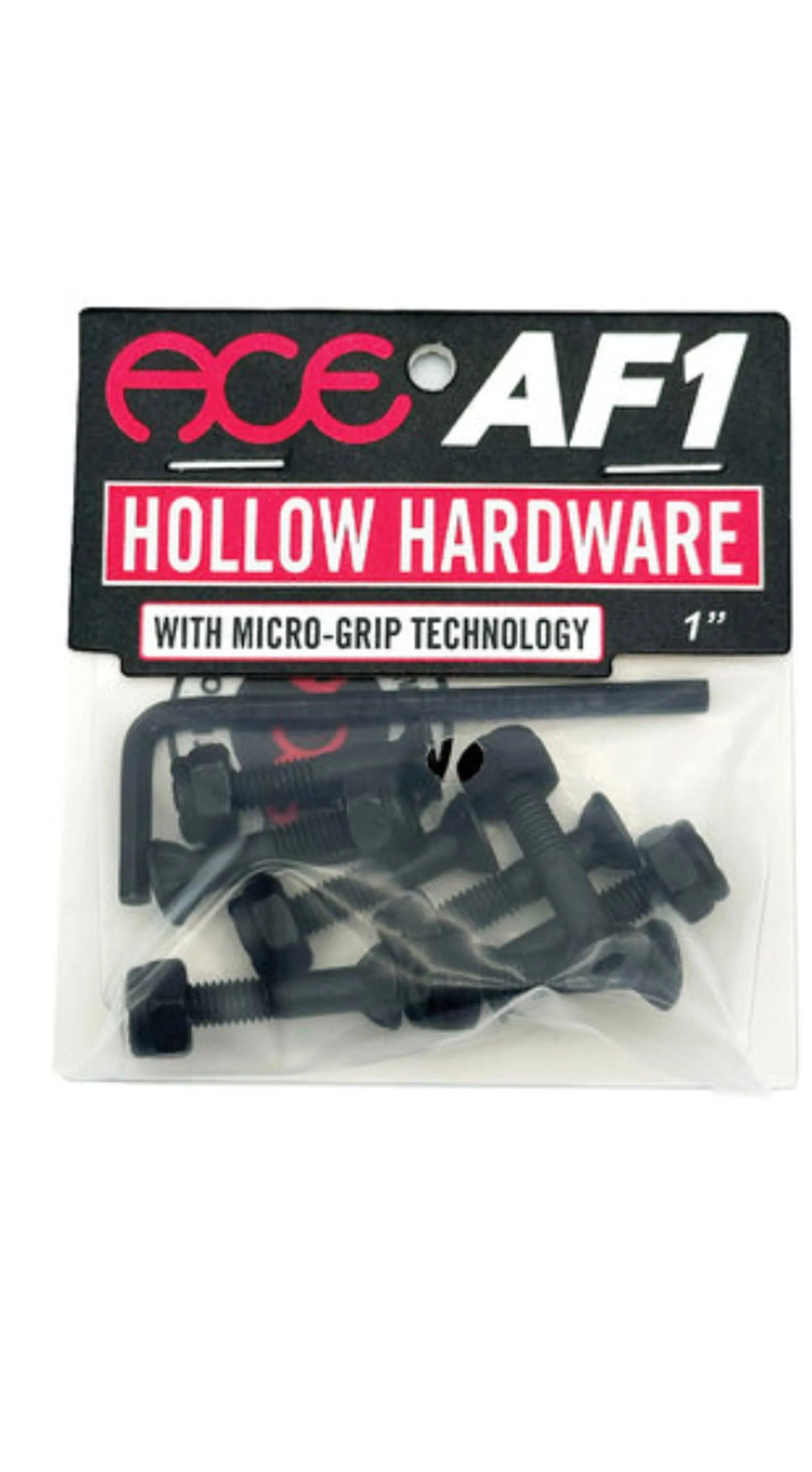 ACE Trucks Hollow Bolts w/Grippers 1" PK/8 Screw Set Tornillos- Accesorios