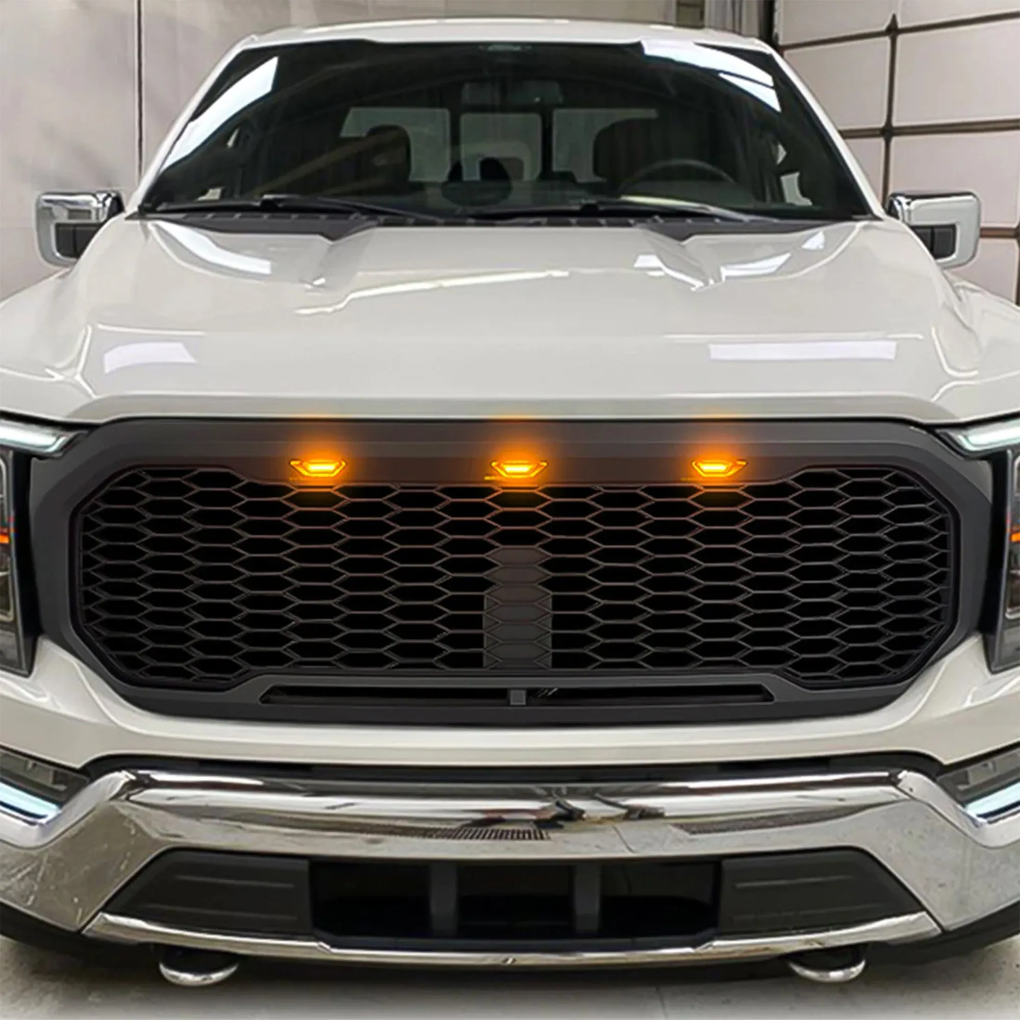 AMERICAN MODIFIED Raptor Style Front Grille w/Lights for 2021-2023 Ford F150