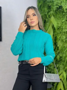 Blusa Tricô Textura Trançada XL090  (ES/J)