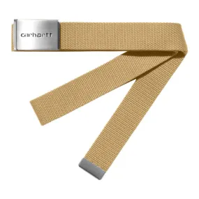 CARHARTT WIP CLIP BELT CHROME BOURBON