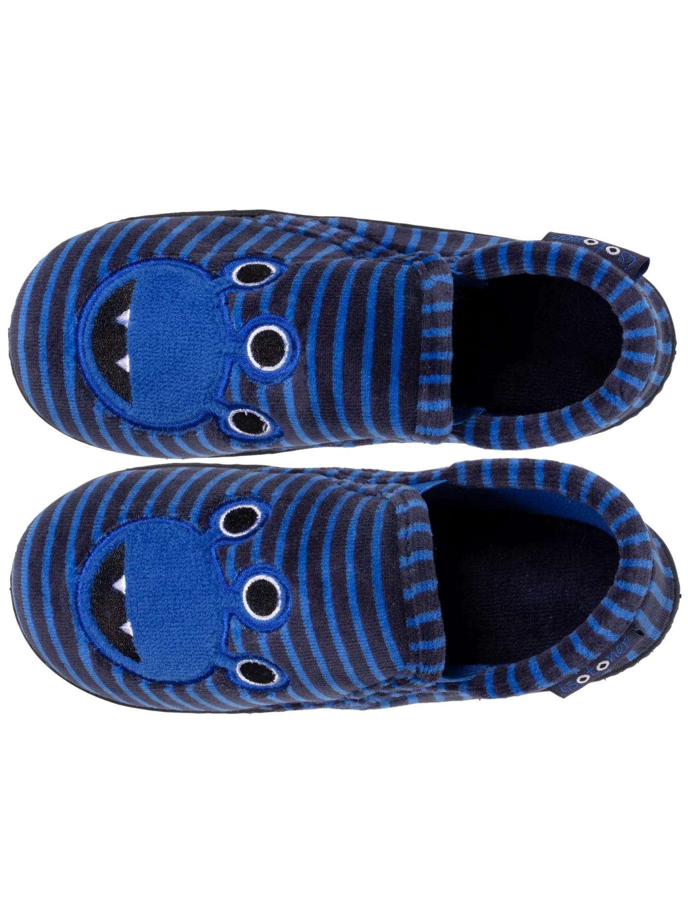 Chaussons mocassins Enfant Monstre Rayures