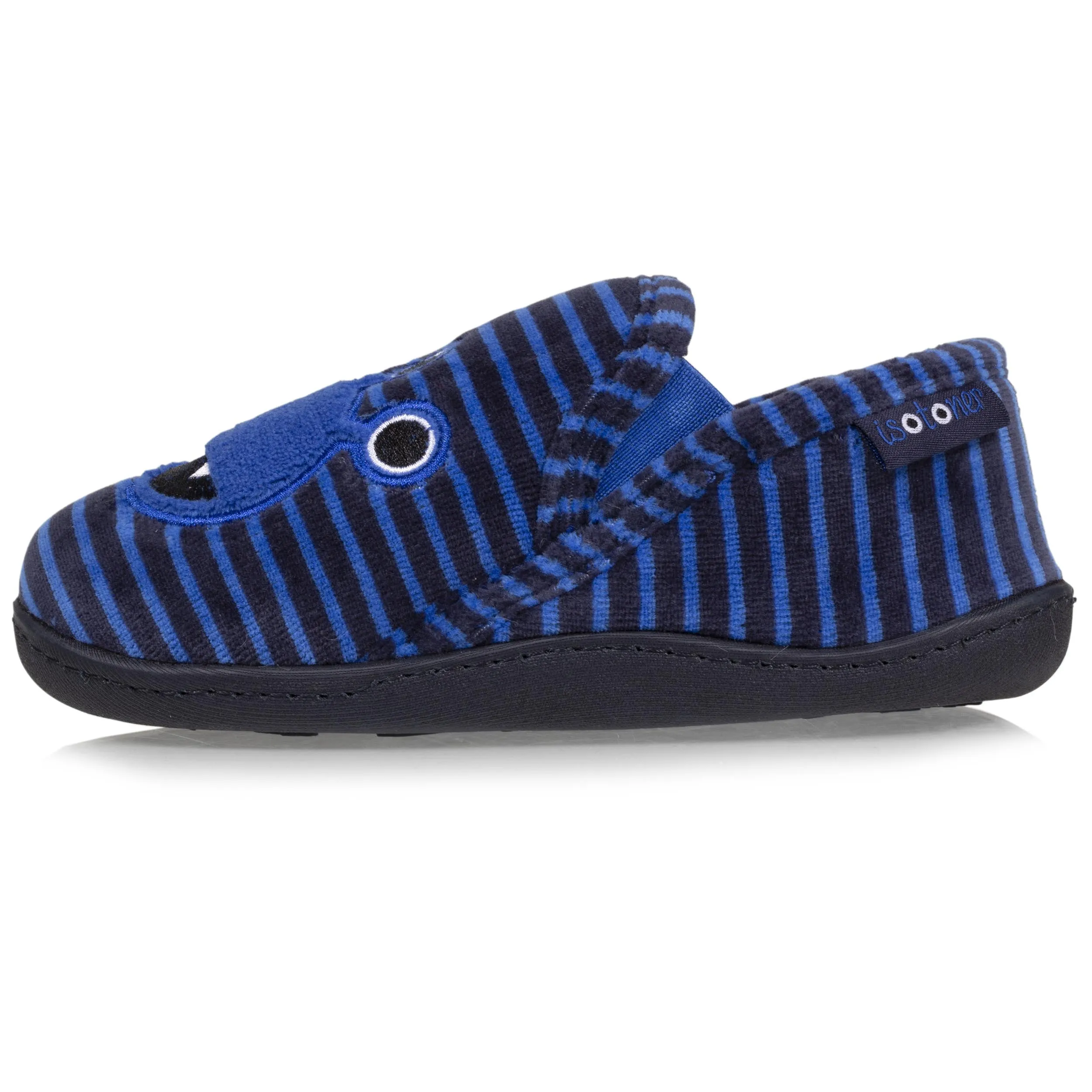 Chaussons mocassins Enfant Monstre Rayures