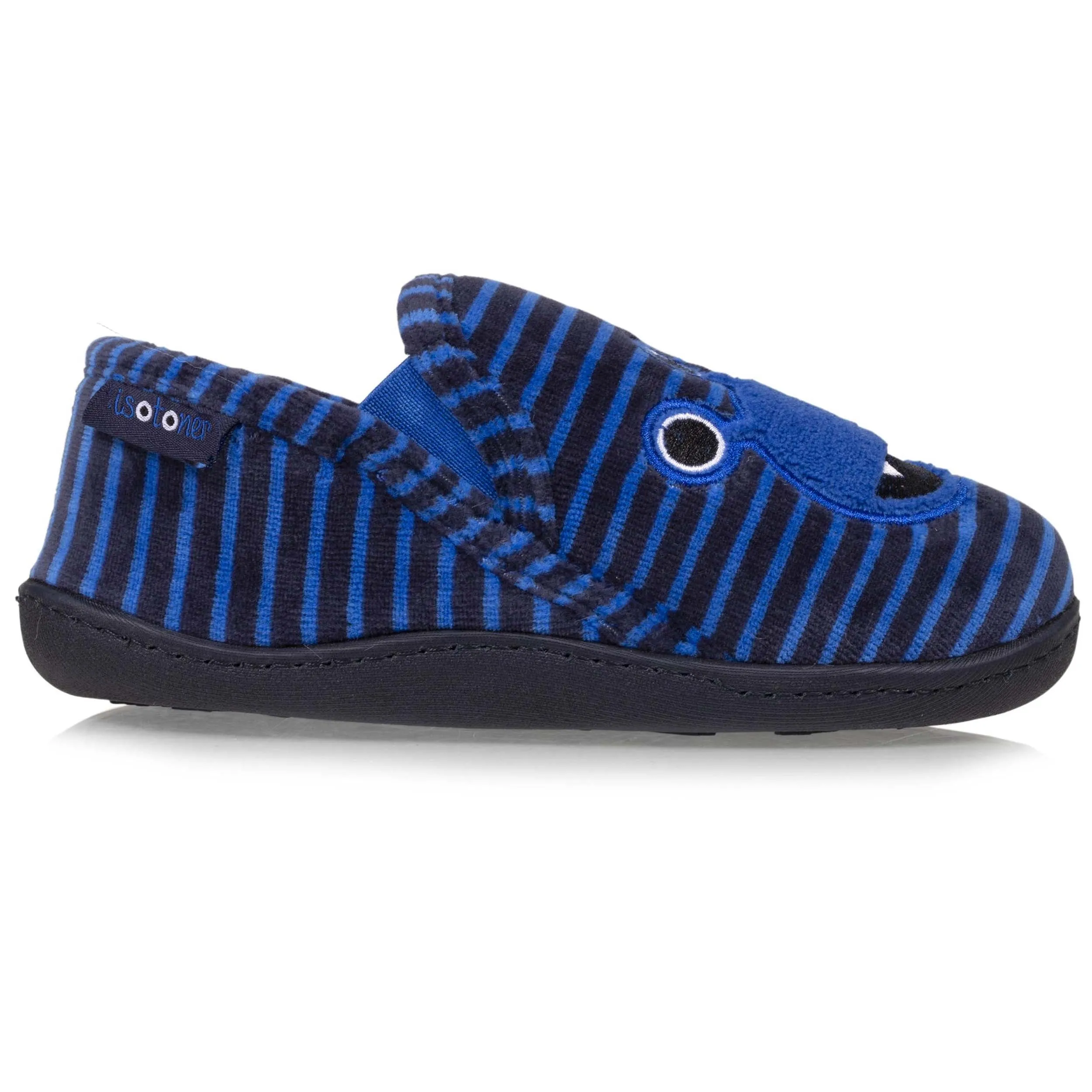 Chaussons mocassins Enfant Monstre Rayures