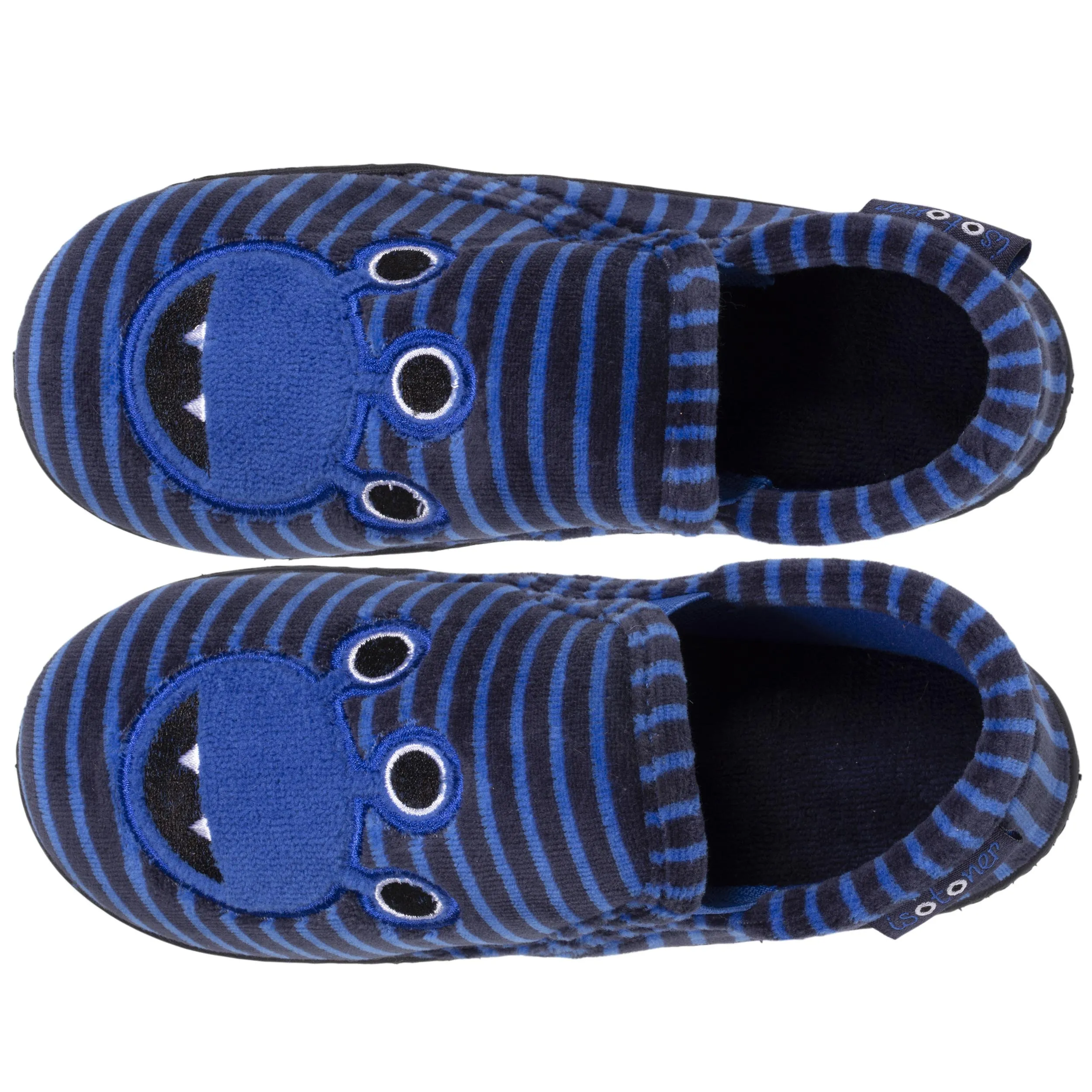 Chaussons mocassins Enfant Monstre Rayures