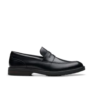 CLARKS | MOCASINES HOMBRE | ALDWIN STEP BLACK LEATHER | NEGRO