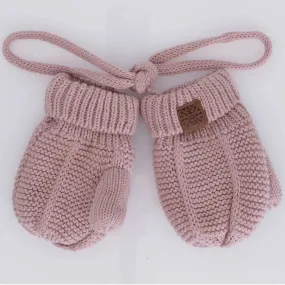 Cotton Knit Baby Mitten - Rose | CALIKIDS