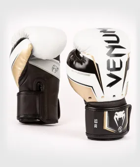 Guantes de boxeo Venum Elite Evo - Blanco/Dorado