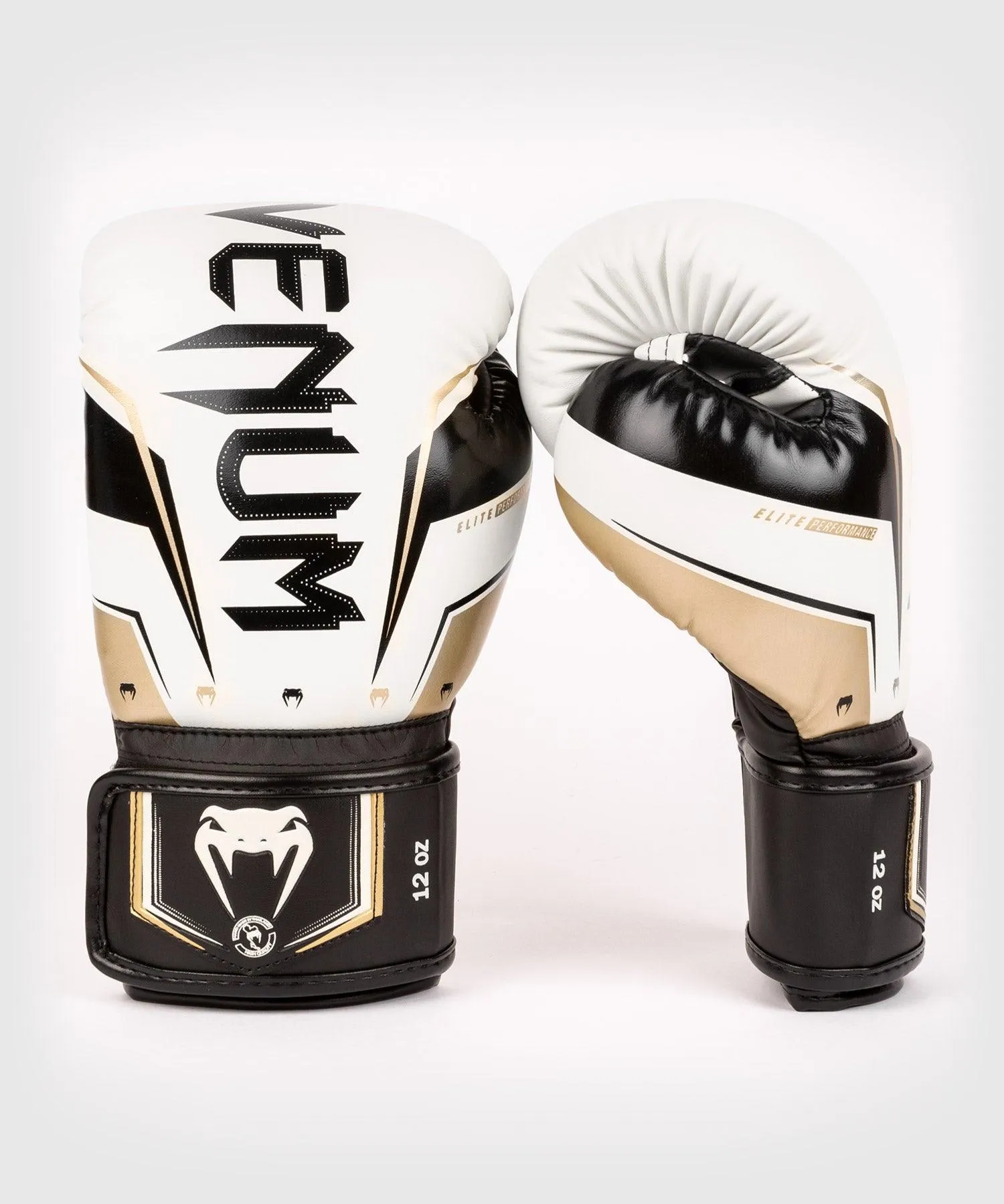 Guantes de boxeo Venum Elite Evo - Blanco/Dorado