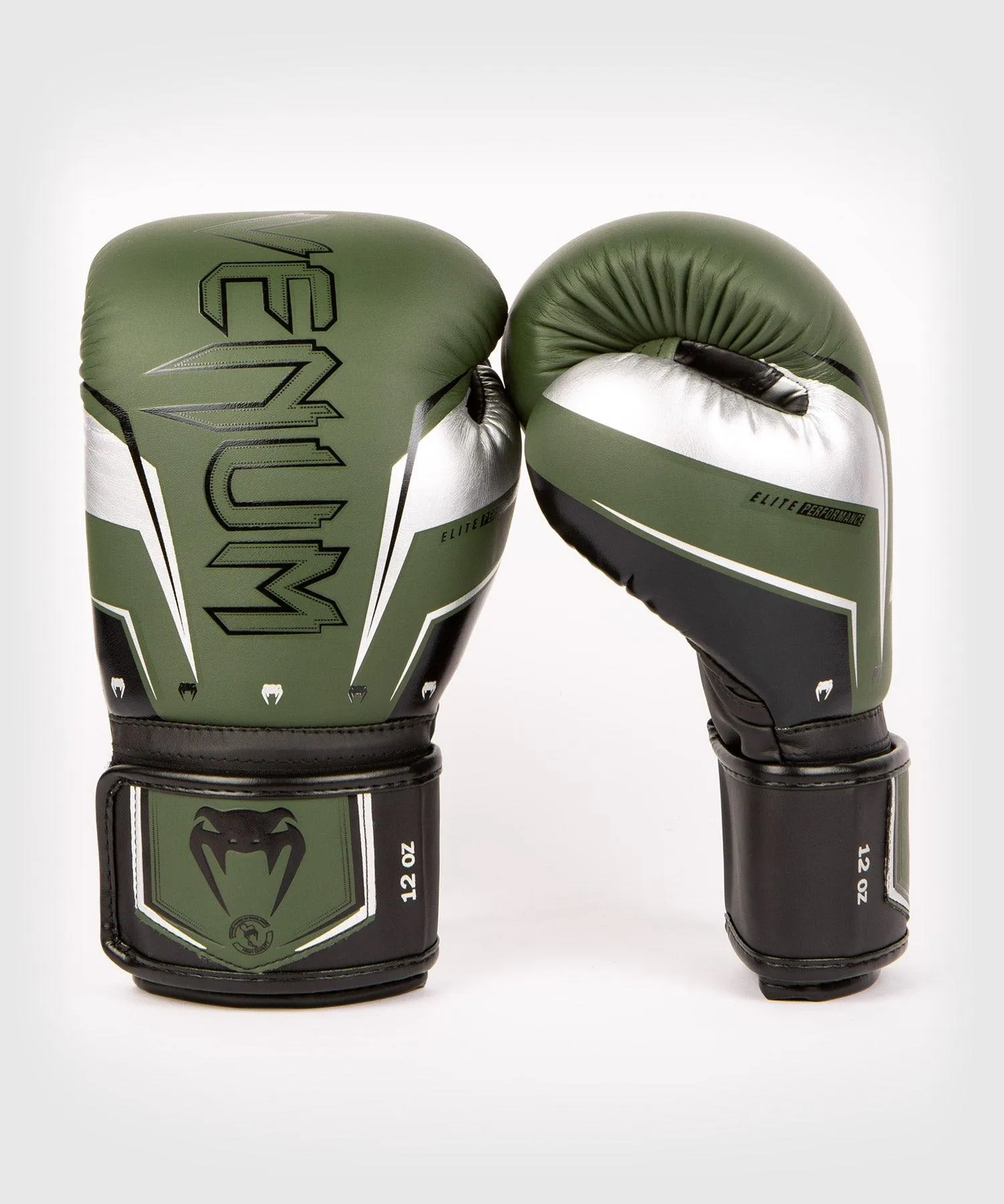 Guantes de boxeo Venum Elite Evo - Caqui/Plateado