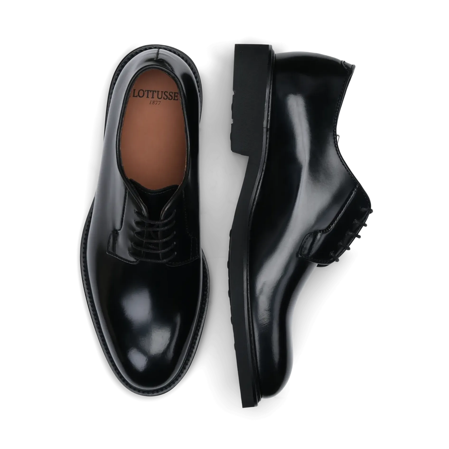 LOTTUSSE | ZAPATOS DERBY HOMBRE | BALTIMORE JOCKER NEGRO HENRY BLACK SKY COSIDA | NEGRO