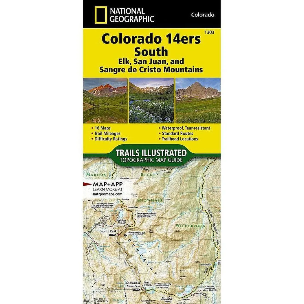 National Geographic Trails Illustrated Colorado 14ers South Map [San Juan, Elk, and Sangre de Cristo Mountains]