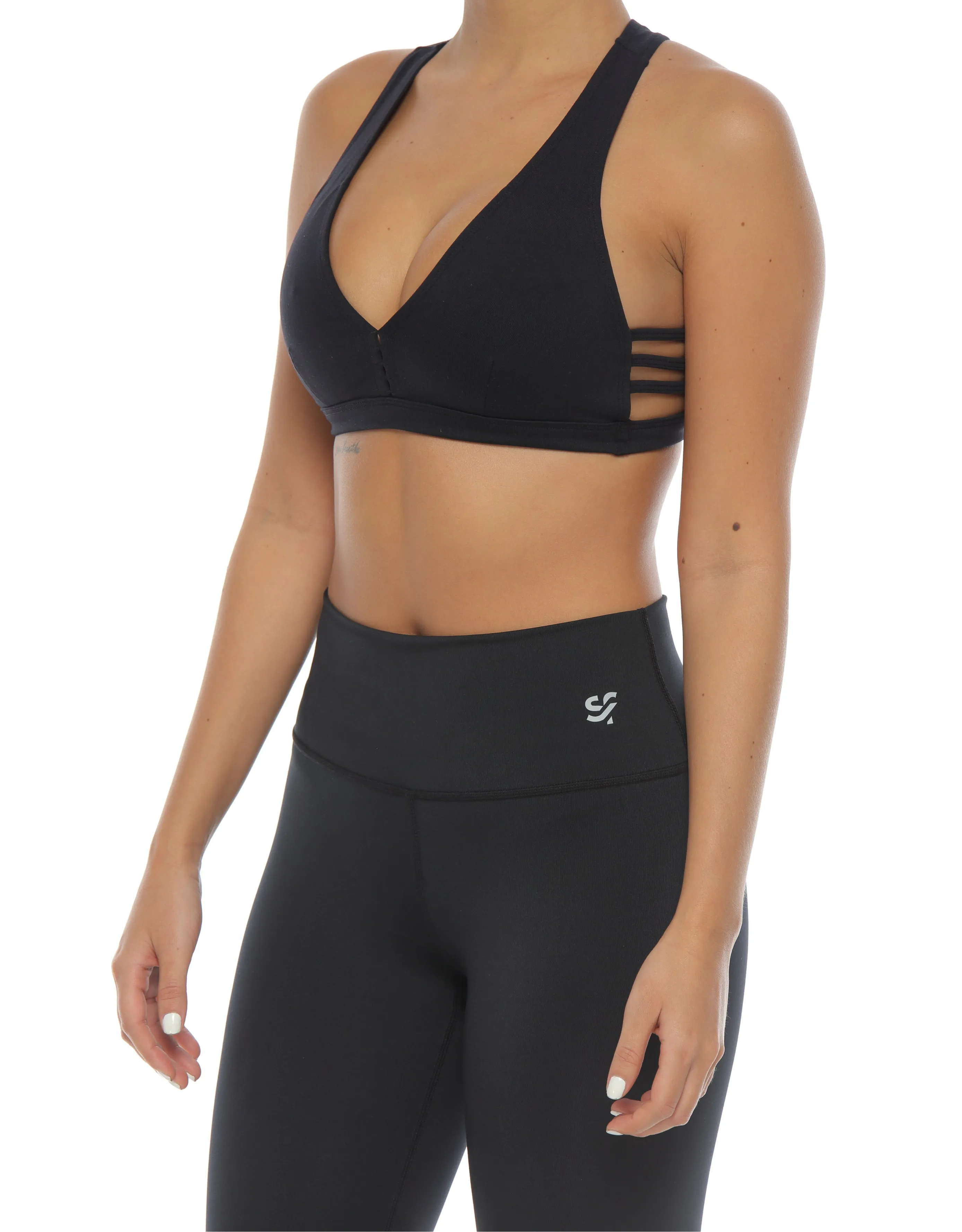 TOP TIRA LATERAL EN NYLON CON ESTIRAMIENTO 4D Y COPAS REMOVIBLES